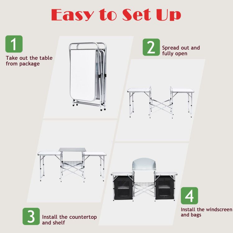 Best_Folding_Camping_Table_With_Storage_Organizer