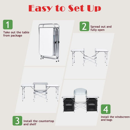 Best_Folding_Camping_Table_With_Storage_Organizer