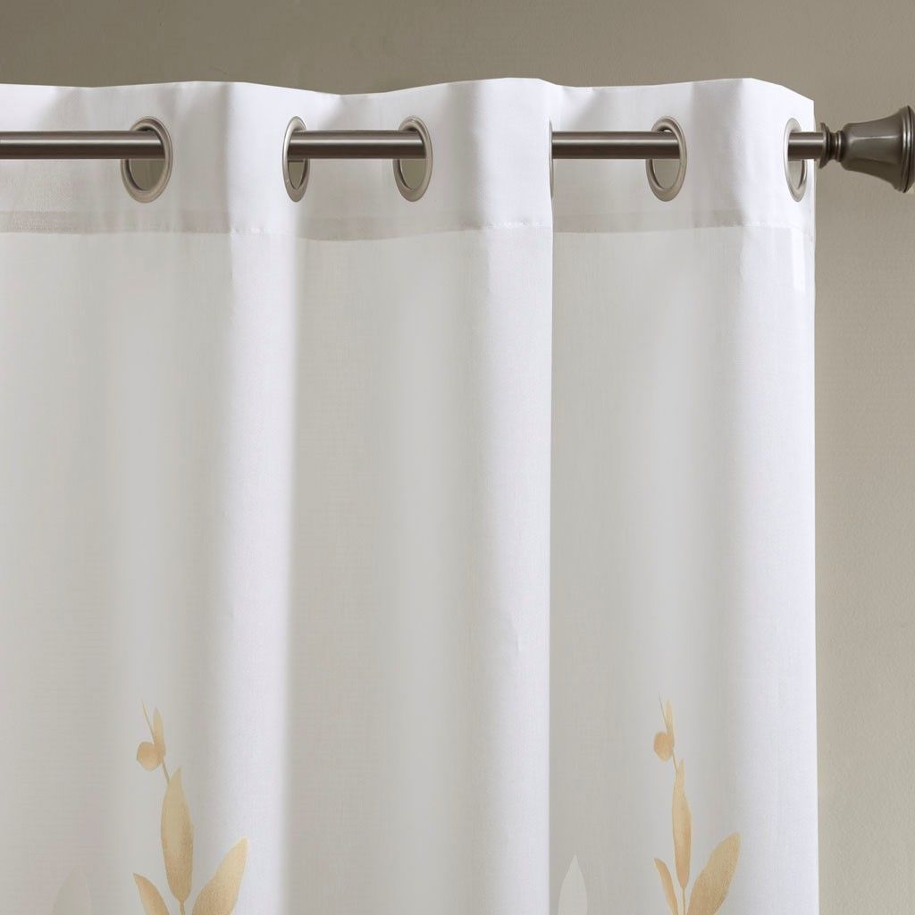 Burnout Printed Sheer Curtain Panel