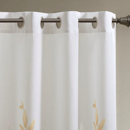 Burnout Printed Sheer Curtain Panel