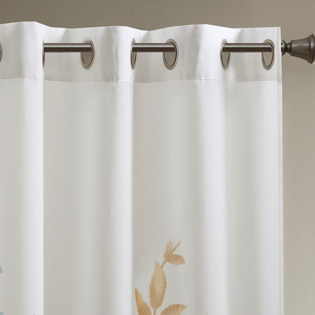 Burnout Printed Sheer Curtain Panel