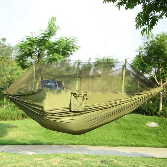 Camping Hammock With Mosquito Net 600lb Double Nylon