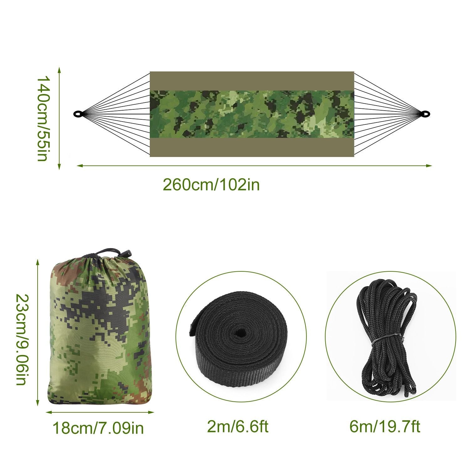 Camping Hammock With Mosquito Net 600lb Double Nylon