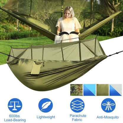Camping Hammock With Net Lightweight 440lb