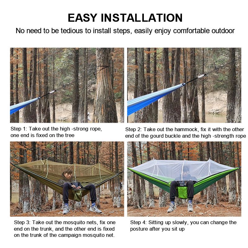 Camping Sleeping Hammock Parachute Double Bed
