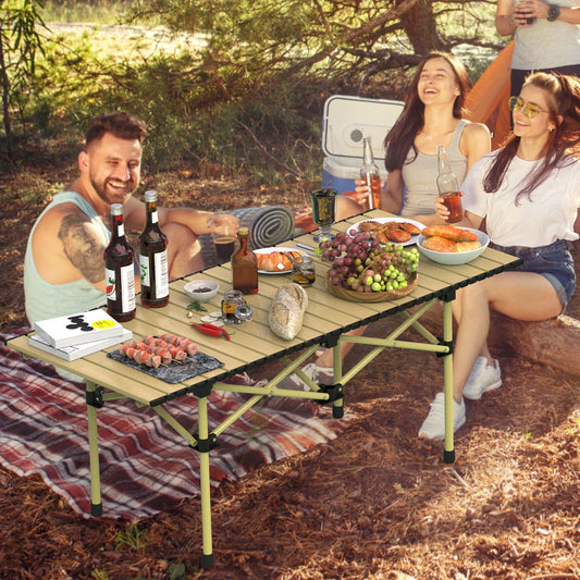 Carbon Steel Roll Up Camping Table 2 Sizes