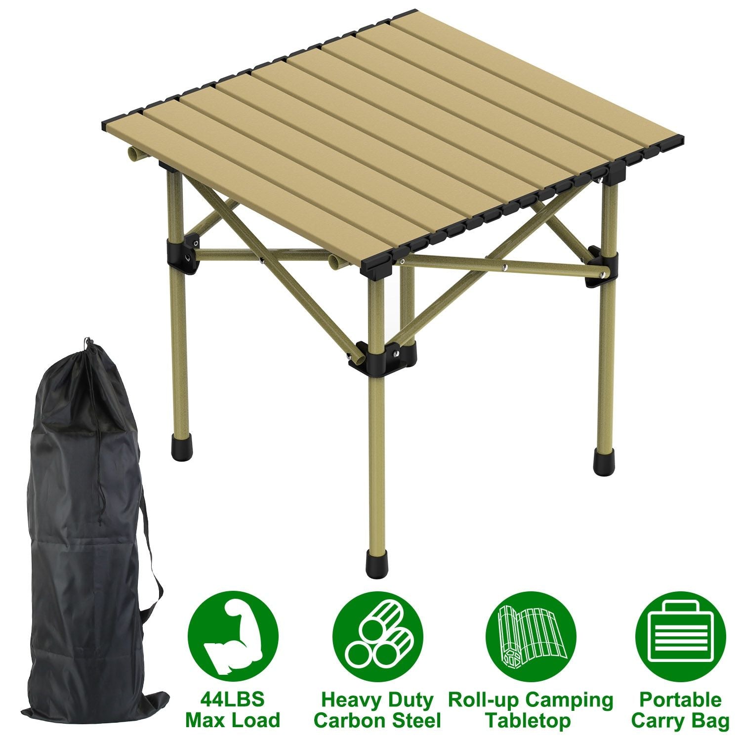 Carbon Steel Roll Up Camping Table 2 Sizes