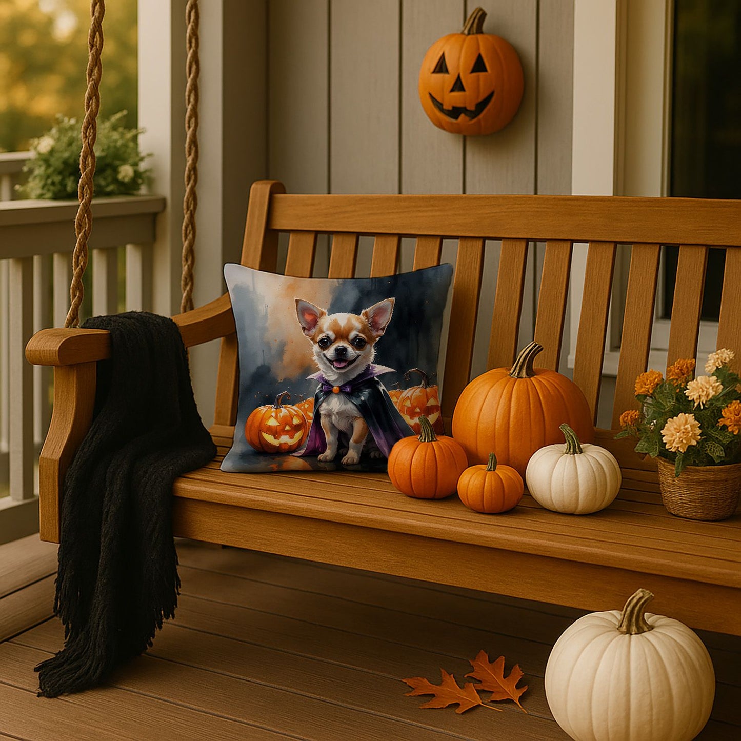 Chihuahua Halloween Pillow