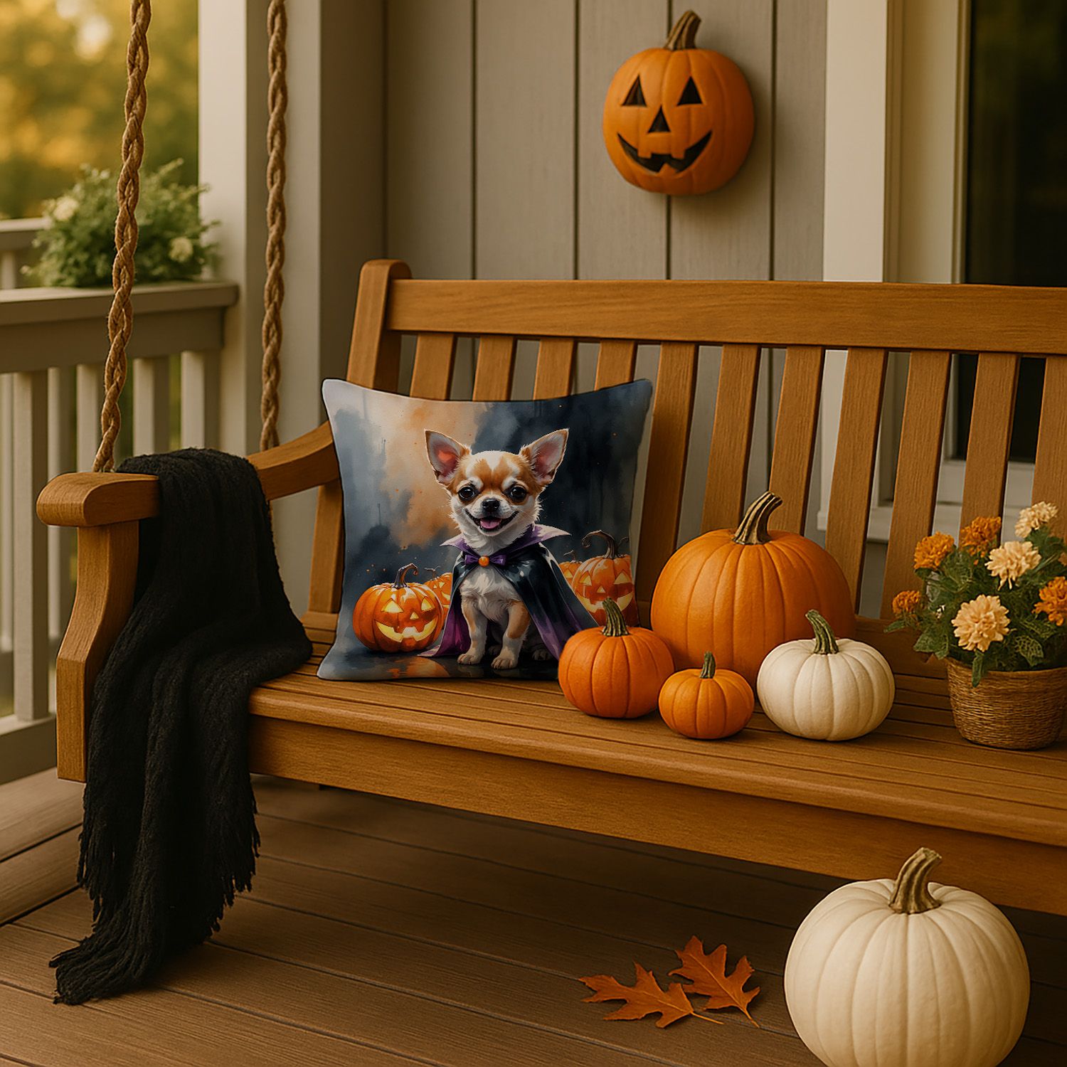 Chihuahua Halloween Pillow
