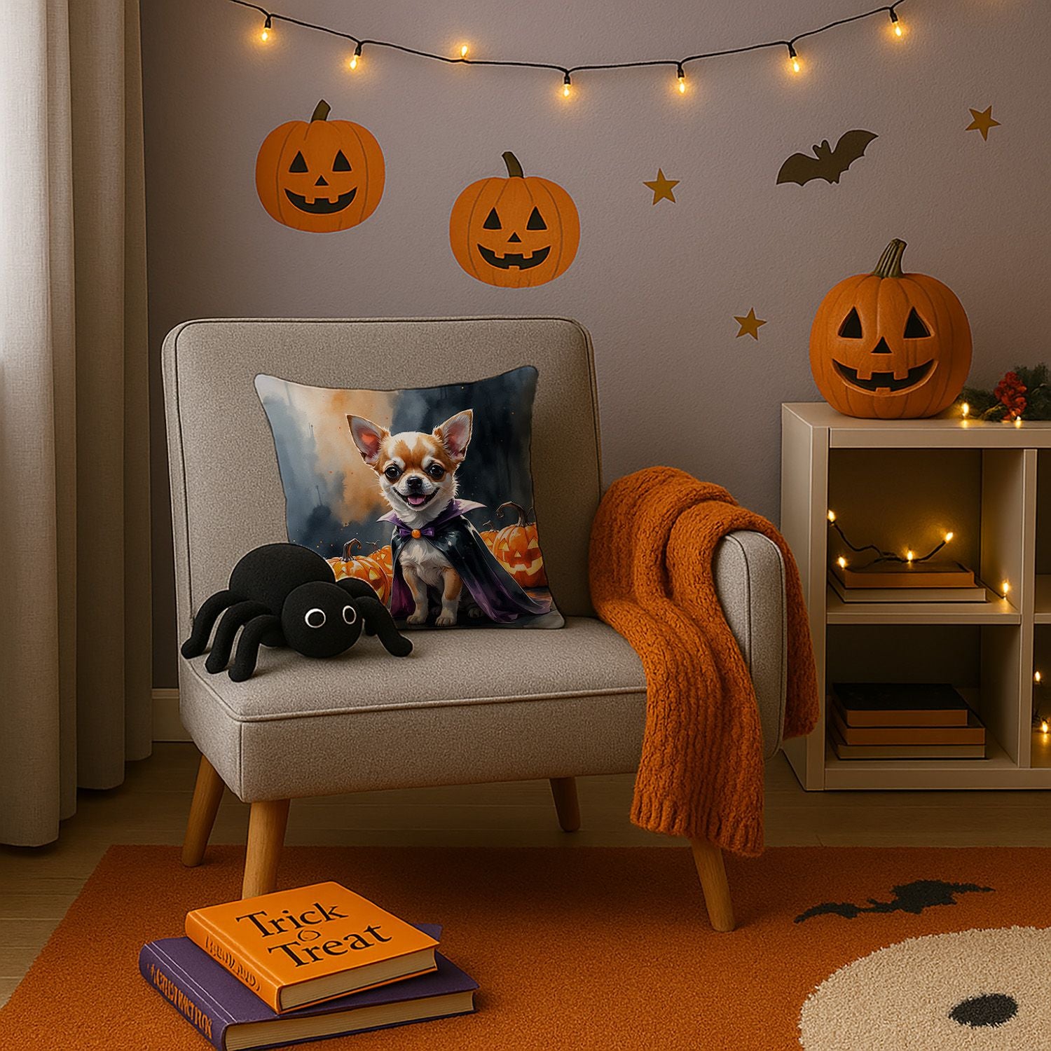 Chihuahua Halloween Pillow
