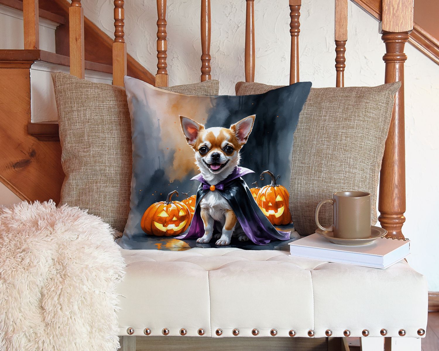 Chihuahua Halloween Pillow