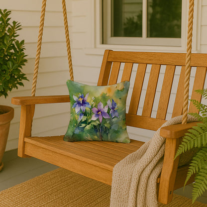 Colorado Columbine Throw Pillow