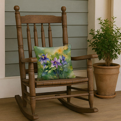 Colorado Columbine Throw Pillow