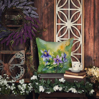 Colorado Columbine Throw Pillow