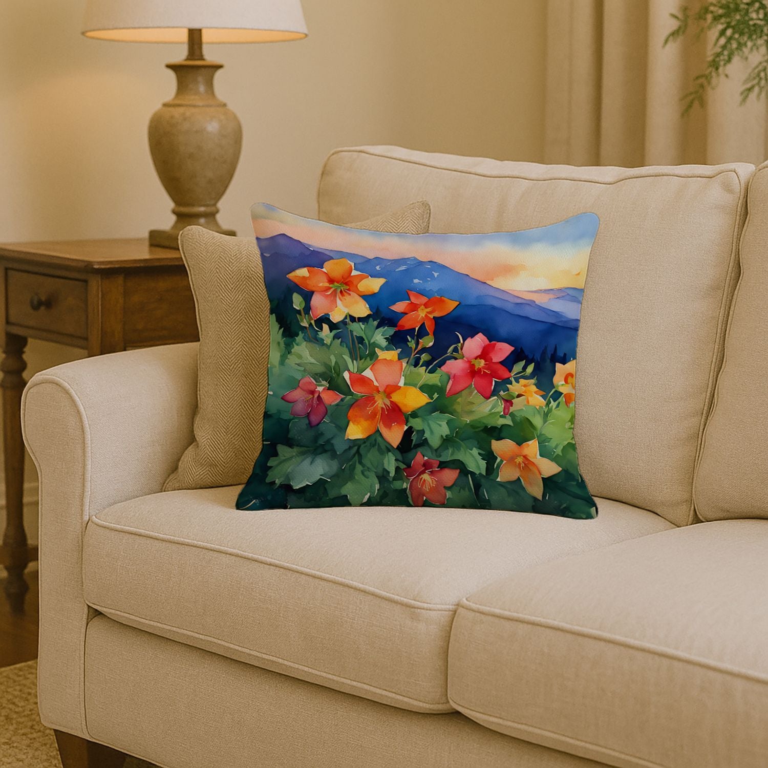 Colorado Rocky Mountain Columbine Pillow