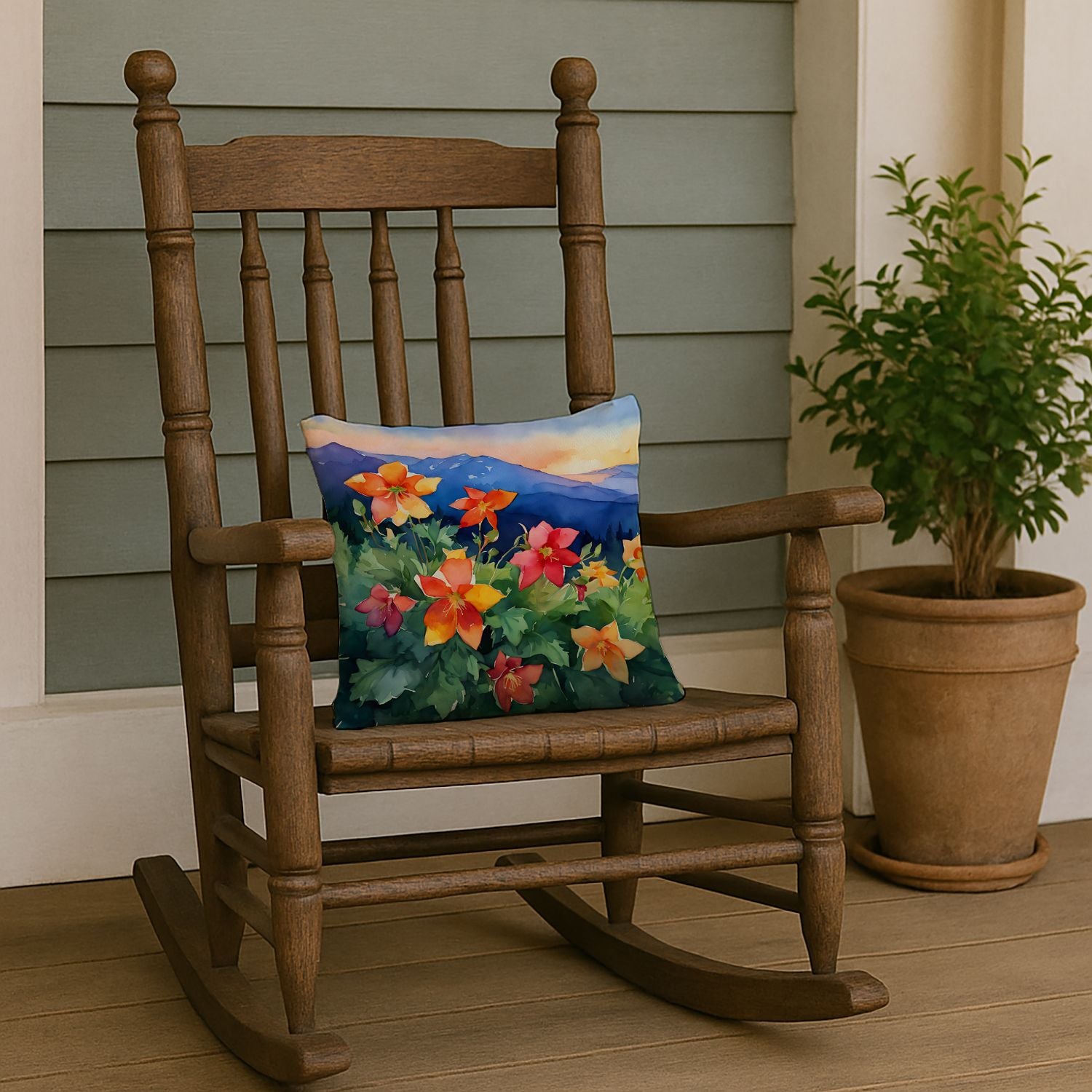 Colorado Rocky Mountain Columbine Pillow