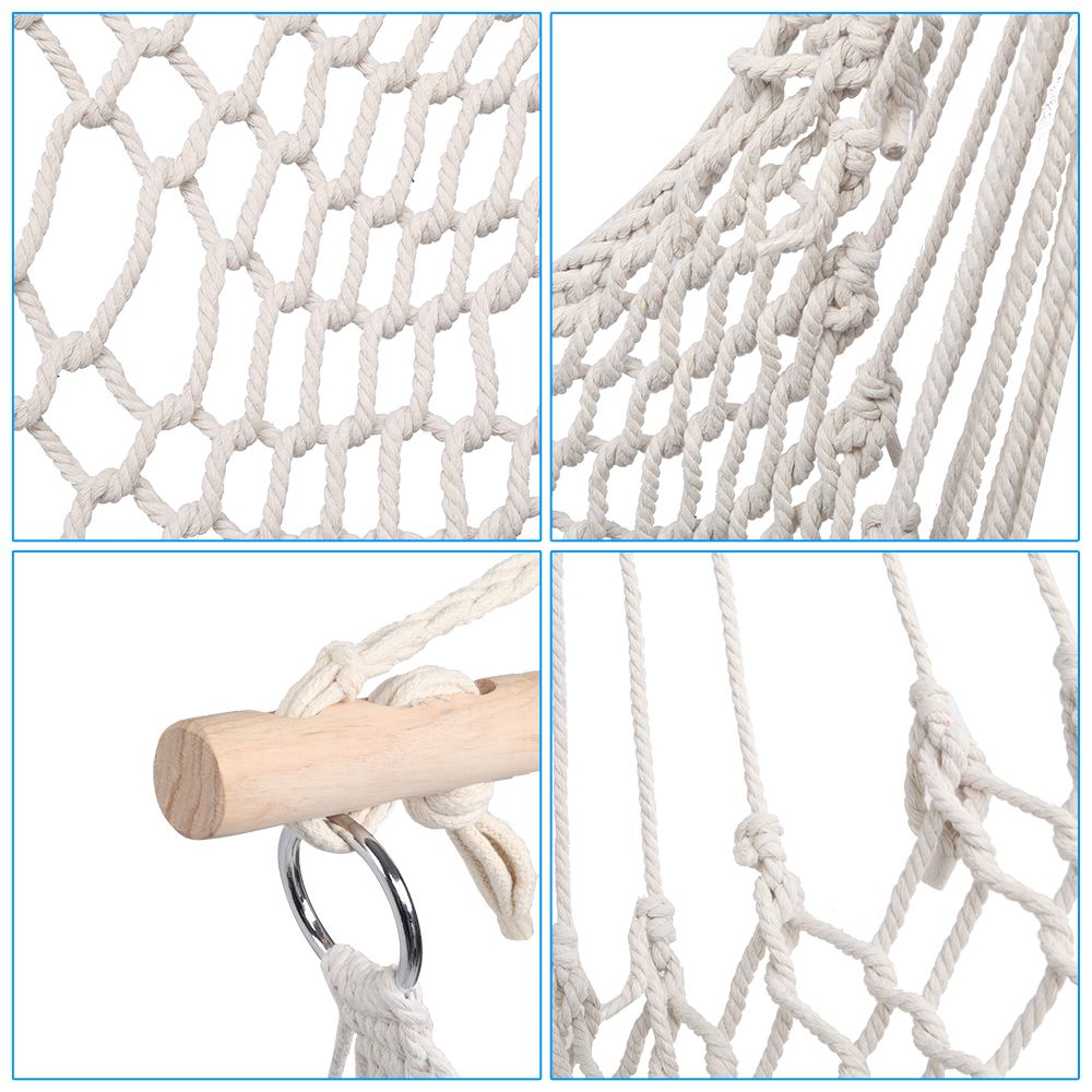 Cotton Rope Hammock Chair With Tassel