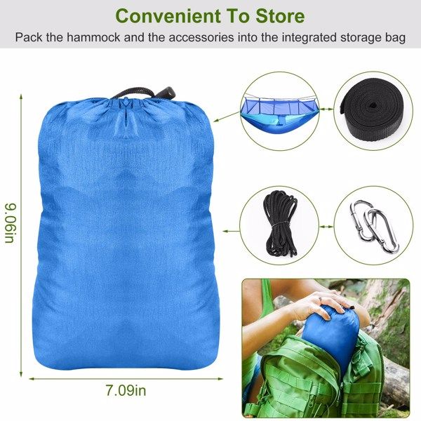 Double Camping Hammock With Mosquito Net Nylon