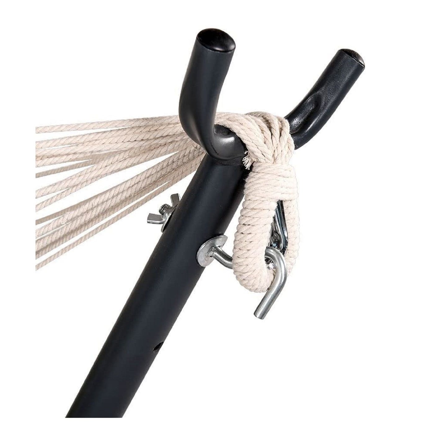 Double Hammock with Steel Stand: Portable with Pillow & Carrying Case 450lbs
