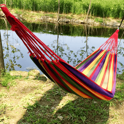Double Hanging Hammock Bed Swing Chair