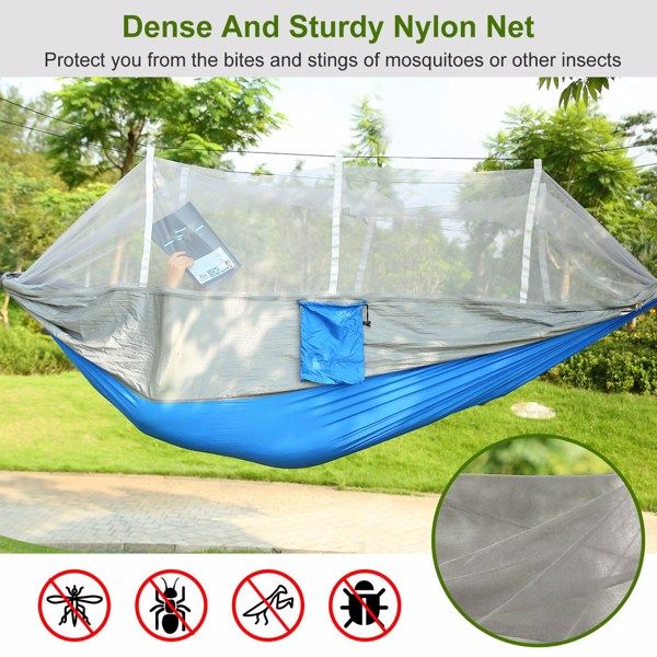 Double Portable Camping Hammock With Mosquito Nett
