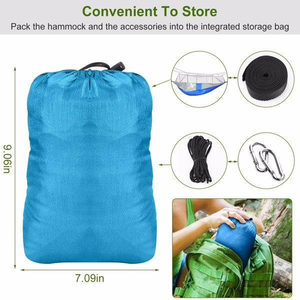 Double Portable Camping Hammock With Mosquito Net