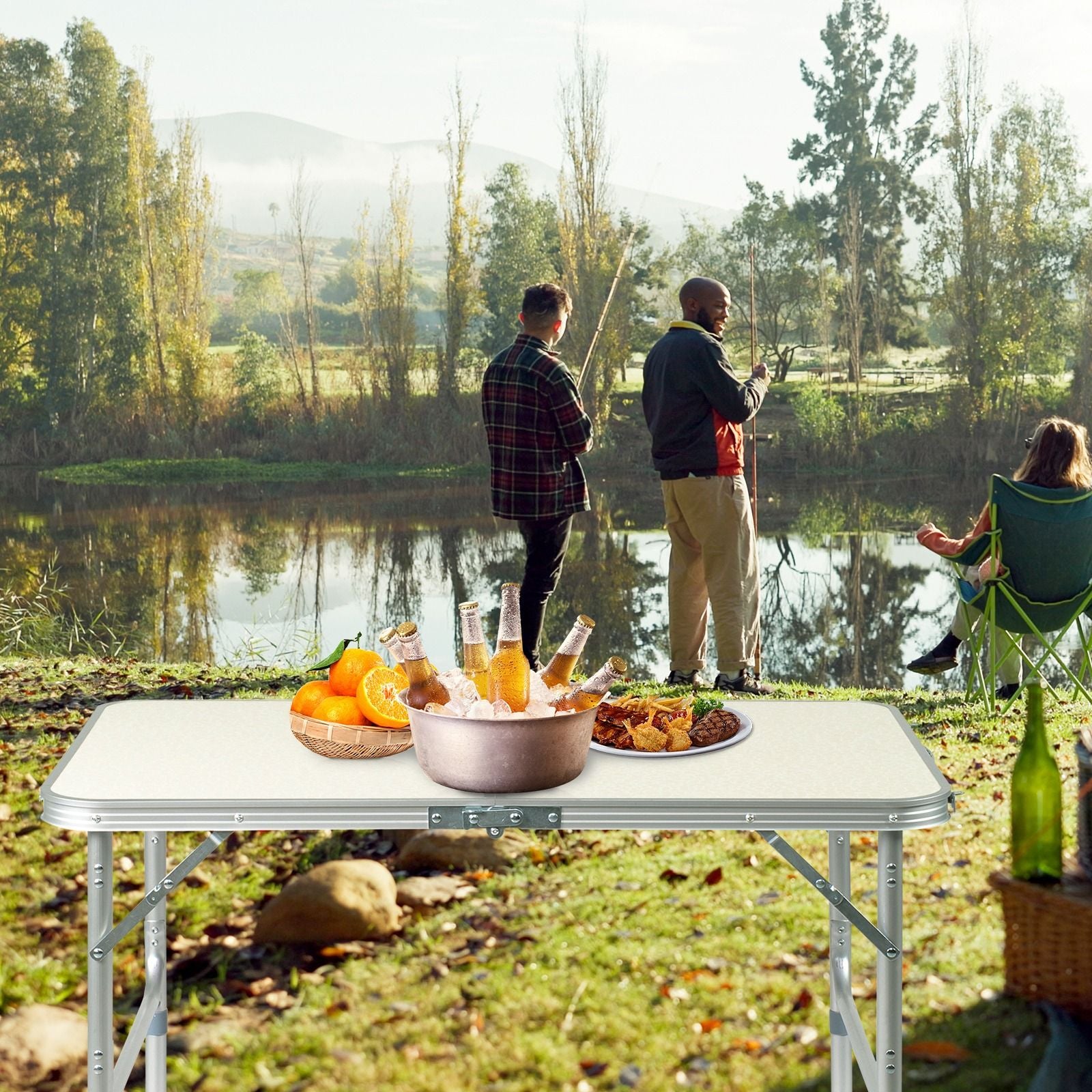 Durable Plastic Folding Table 3 4 6ft