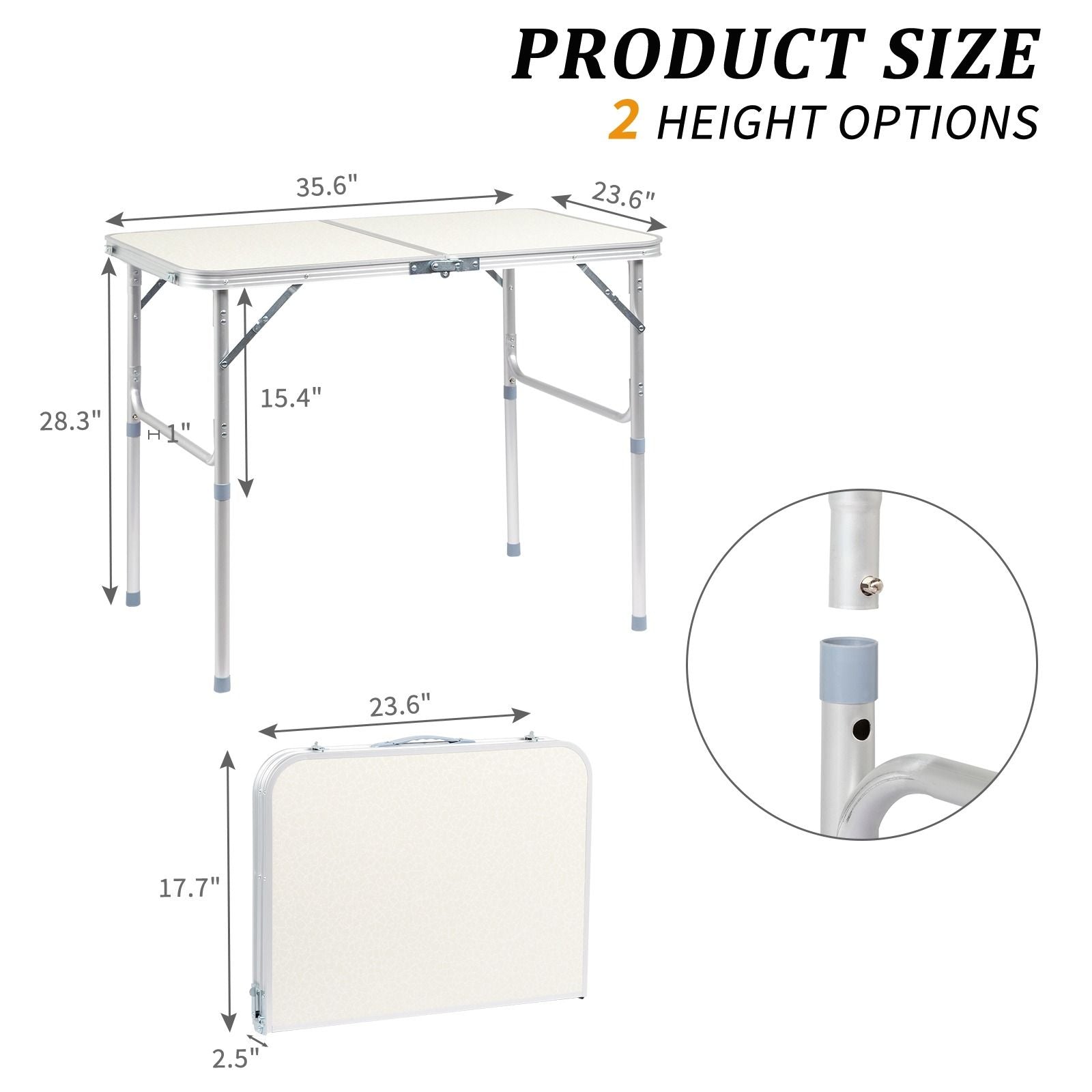 Durable Plastic Folding Table 3 4 6ft
