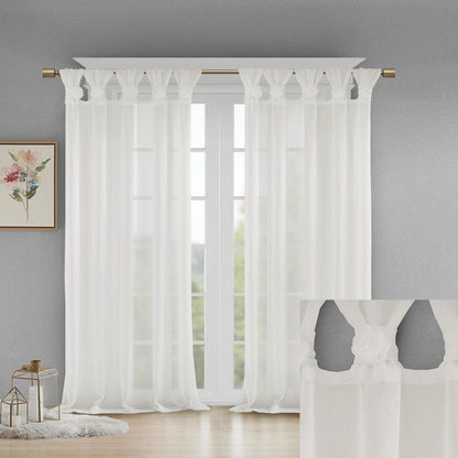 Floral Tab Top Light Filtering Curtain Panel