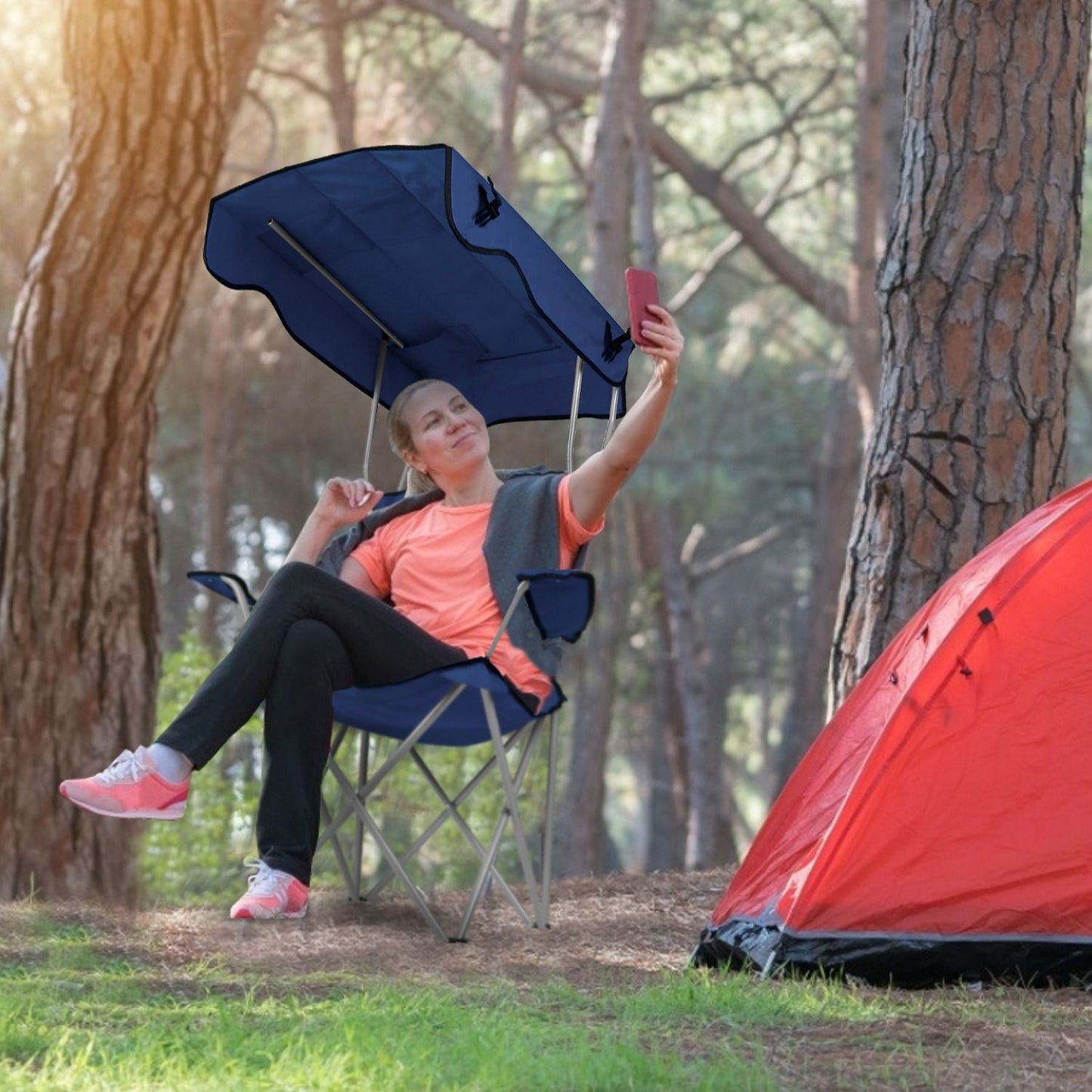 Foldable Beach Canopy Chair 330lb