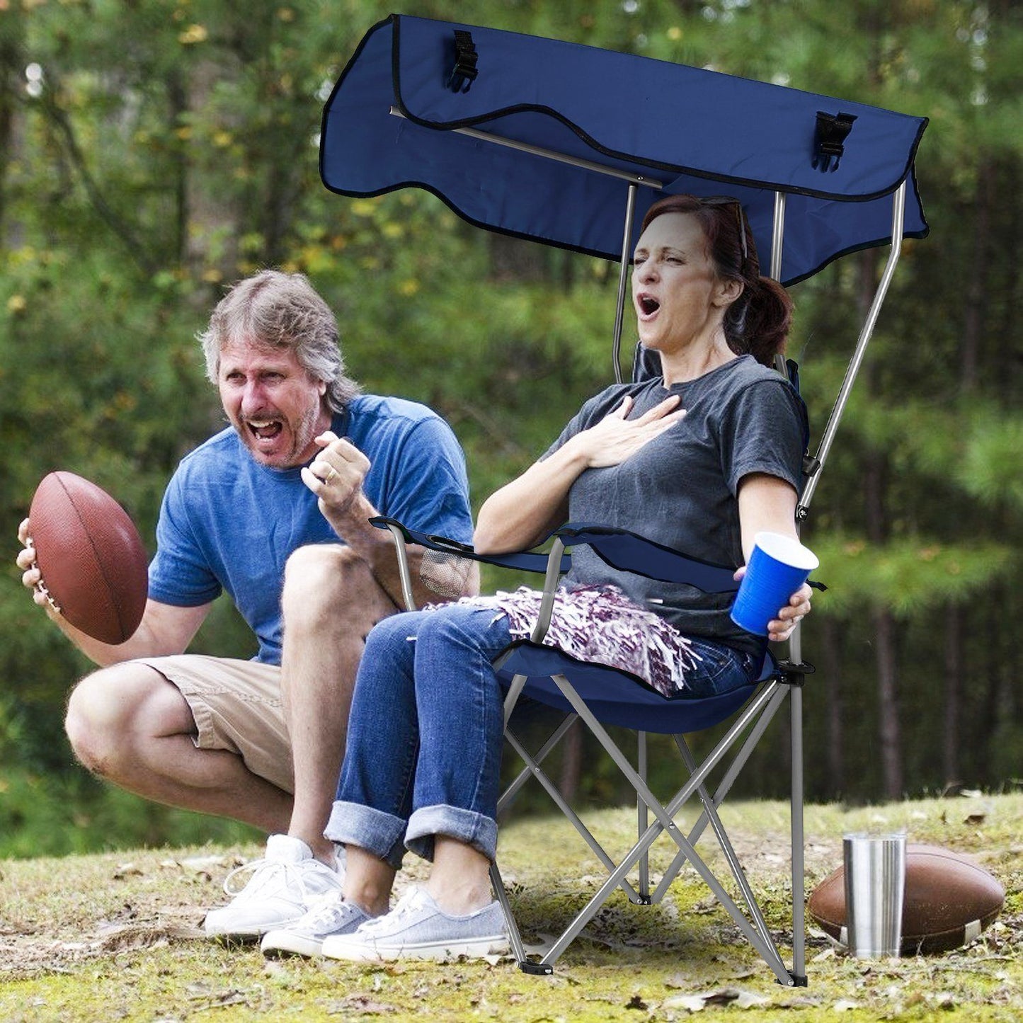 Foldable Beach Canopy Chair 330lb