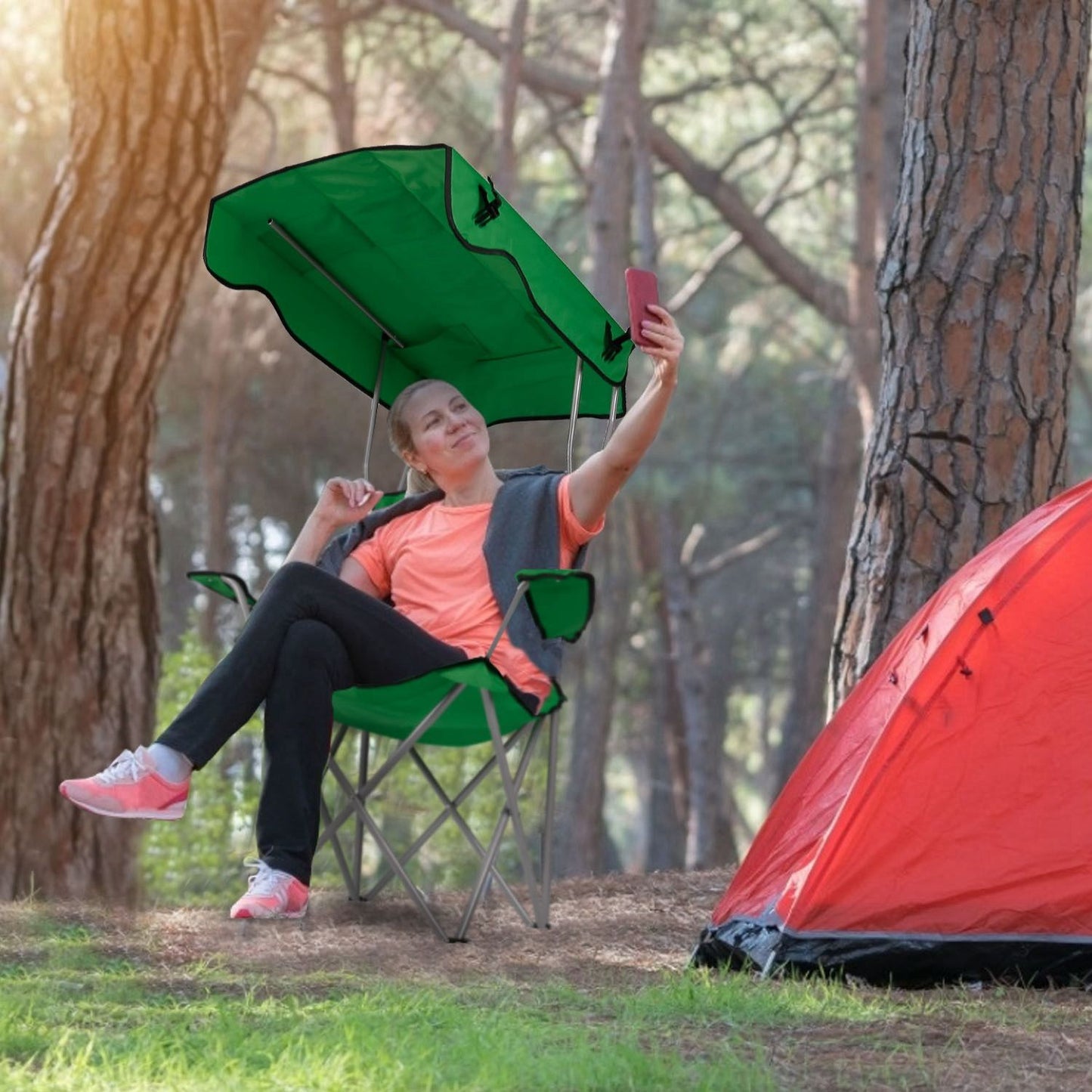 Foldable Beach Canopy Chair 330lb