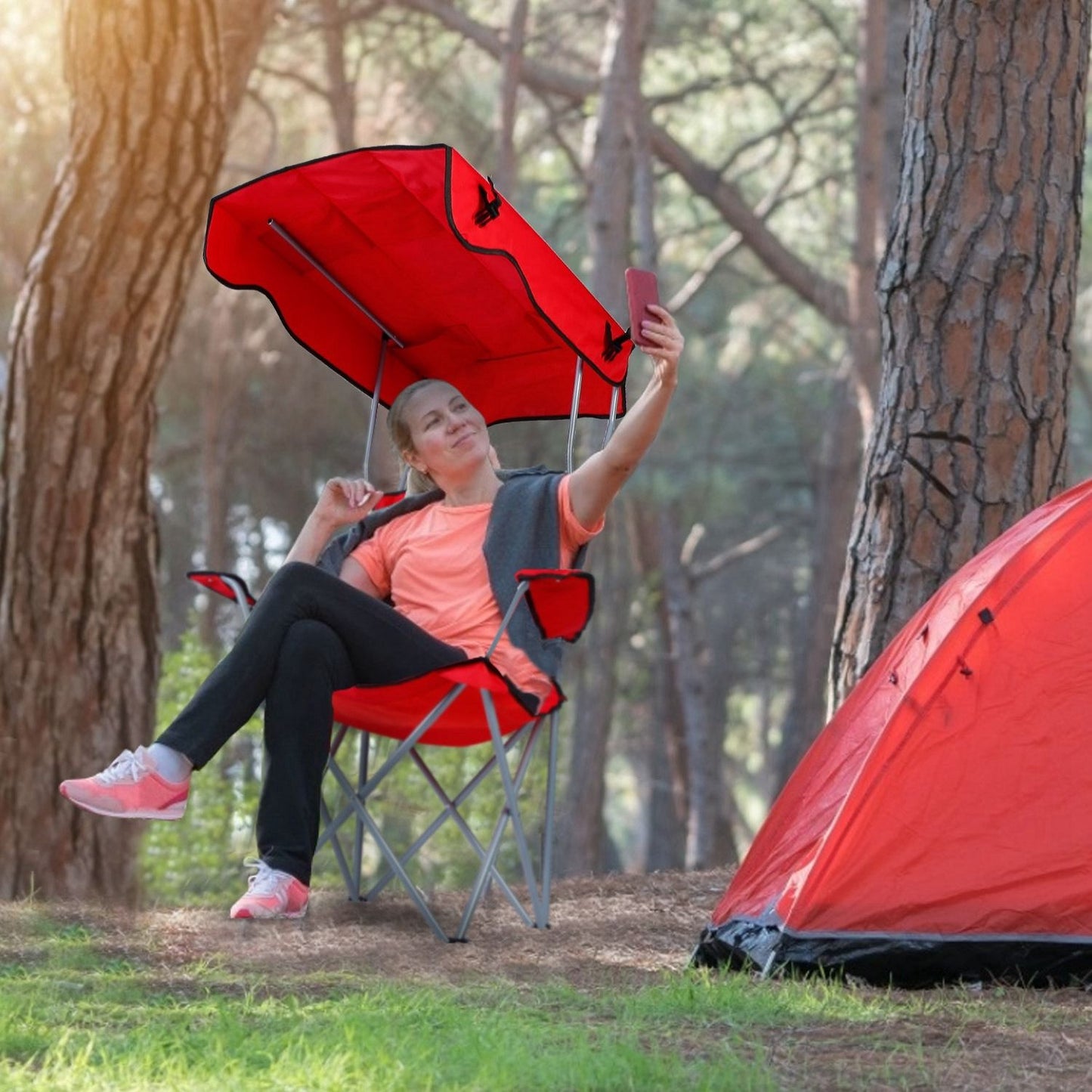 Foldable Beach Canopy Chair 330lb