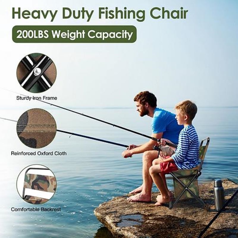 Foldable Fishing Chair With Backrest