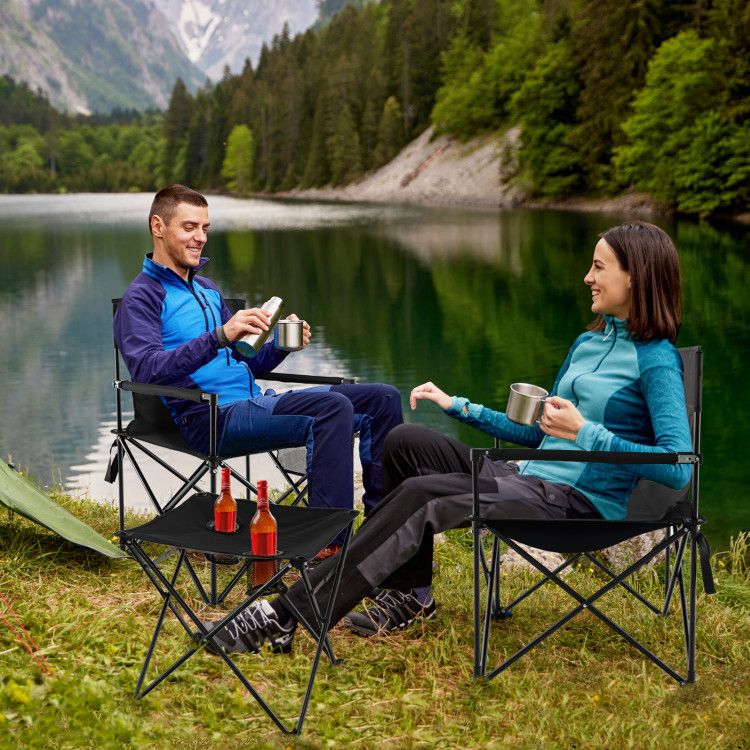 Folding Camping Chair Table Set