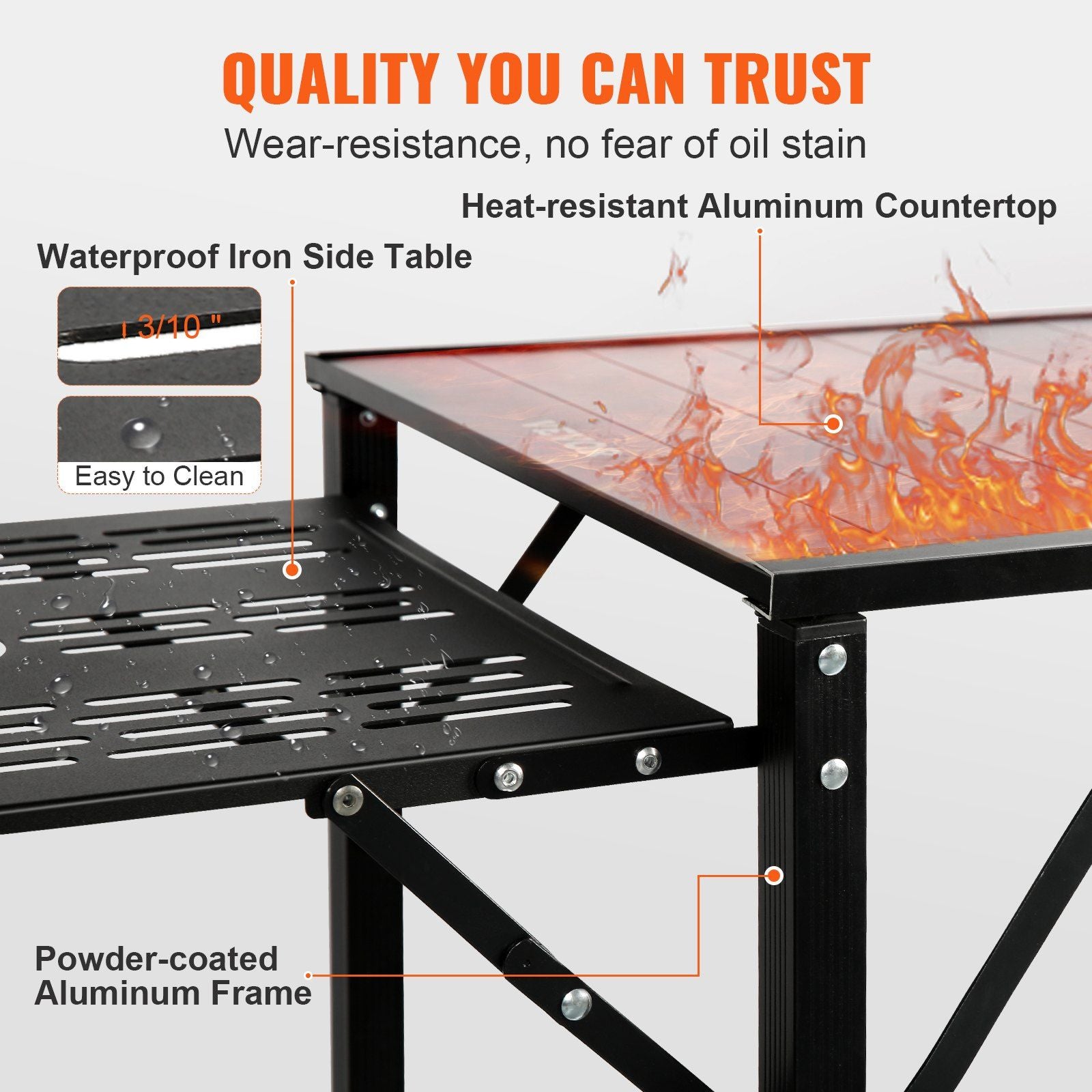 Folding Camping Kitchen Table 