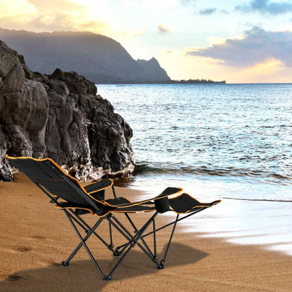 Folding Camping Lounge Chair With Footrest
