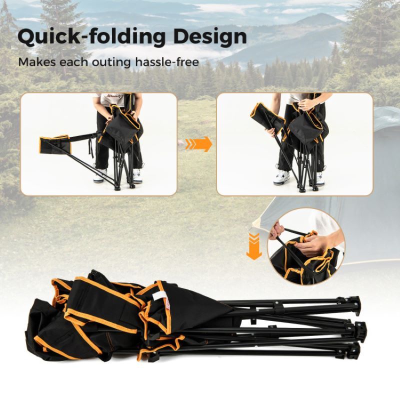 Folding Camping Lounge Chair With Footrest