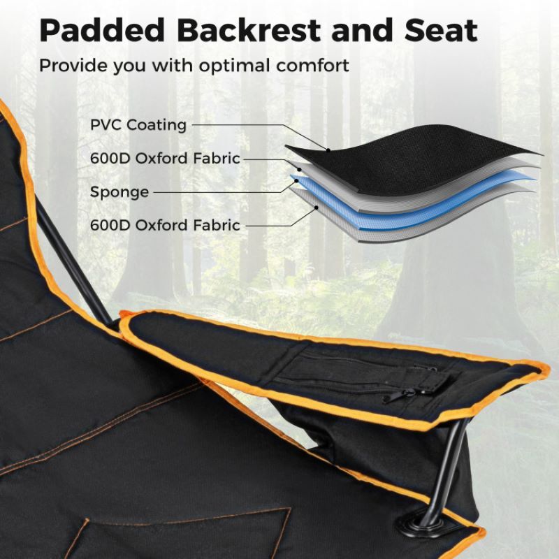 Folding Camping Lounge Chair With Footrest