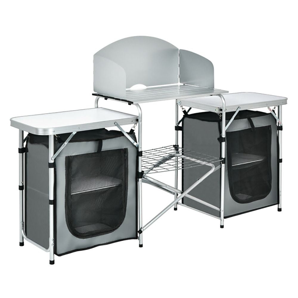 Folding Camping Table With Storage Organizer