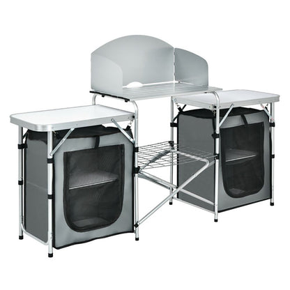 Folding Camping Table With Storage Organizer