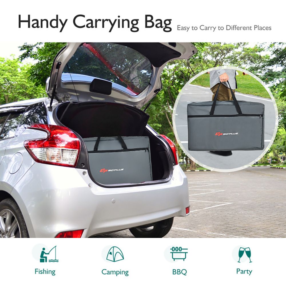 Folding Camping Table With Storage Organizer