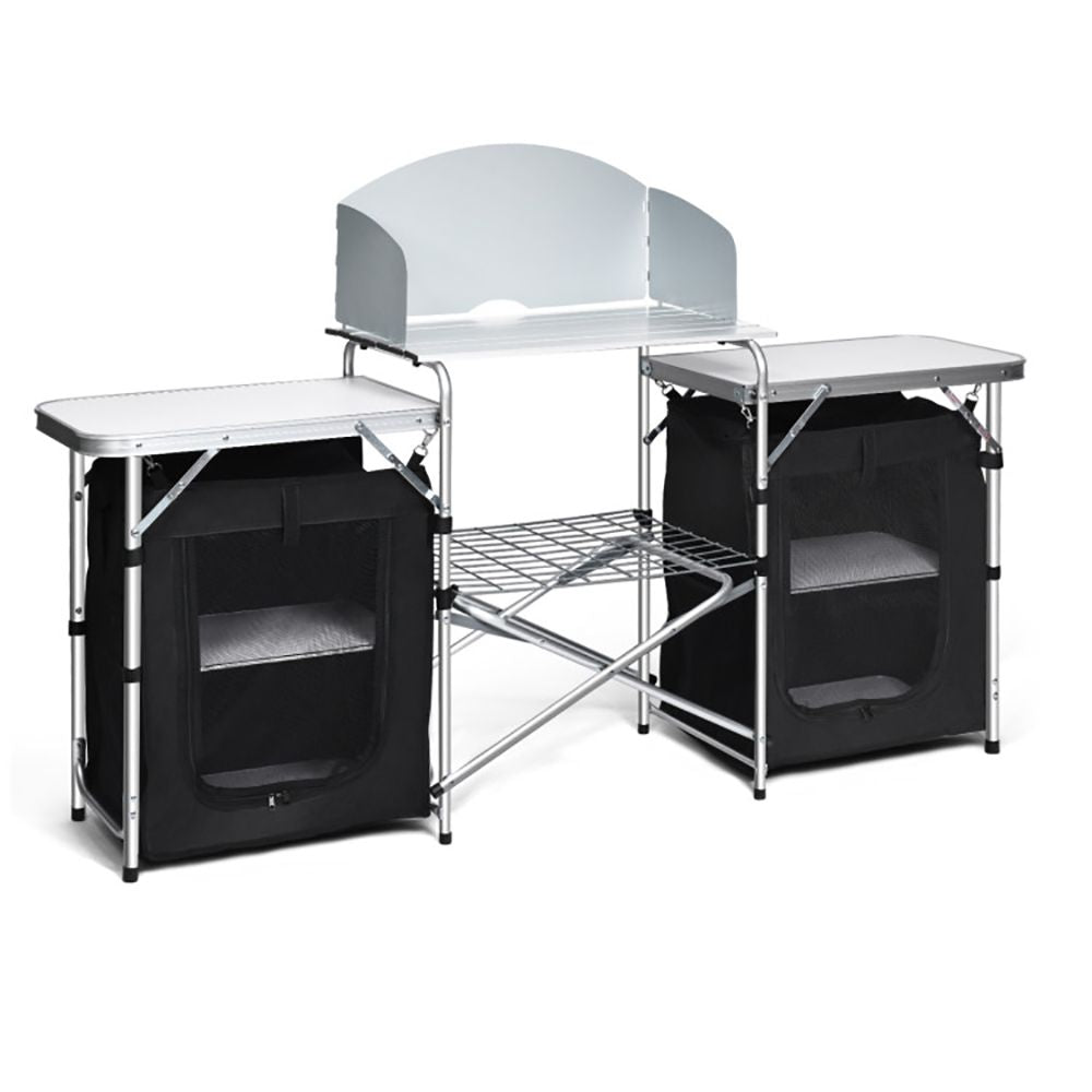 Folding Camping Table With Storage Organizer