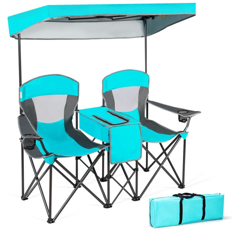 Folding Canopy Camping Chairs Two Person