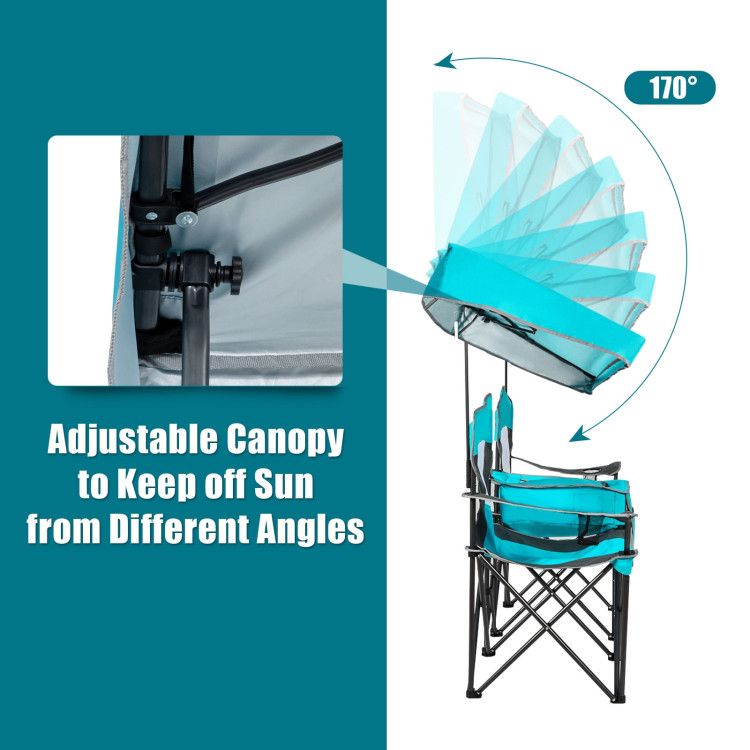 Folding Canopy Camping Chairs Two Person
