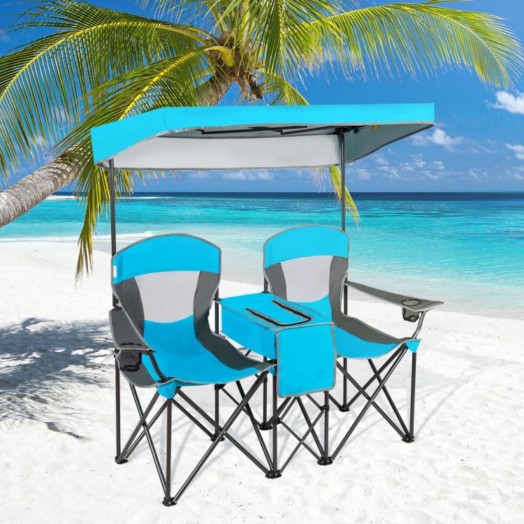 Folding Canopy Camping Chairs Two Person