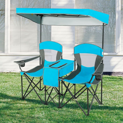 Folding Canopy Camping Chairs Two Person