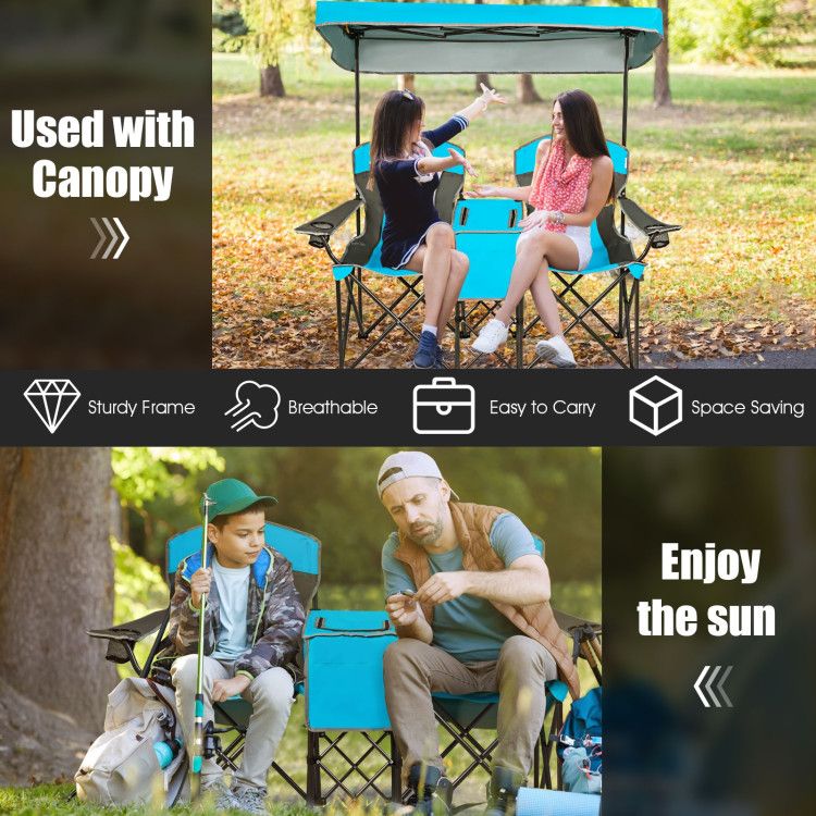 Folding Canopy Camping Chairs Two Person