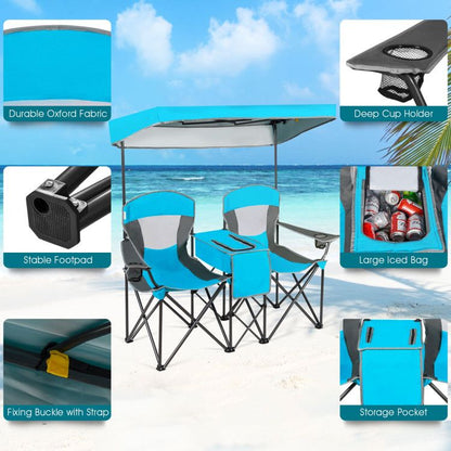 Folding Canopy Camping Chairs Two Person