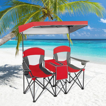 Folding Canopy Camping Chairs Two Person